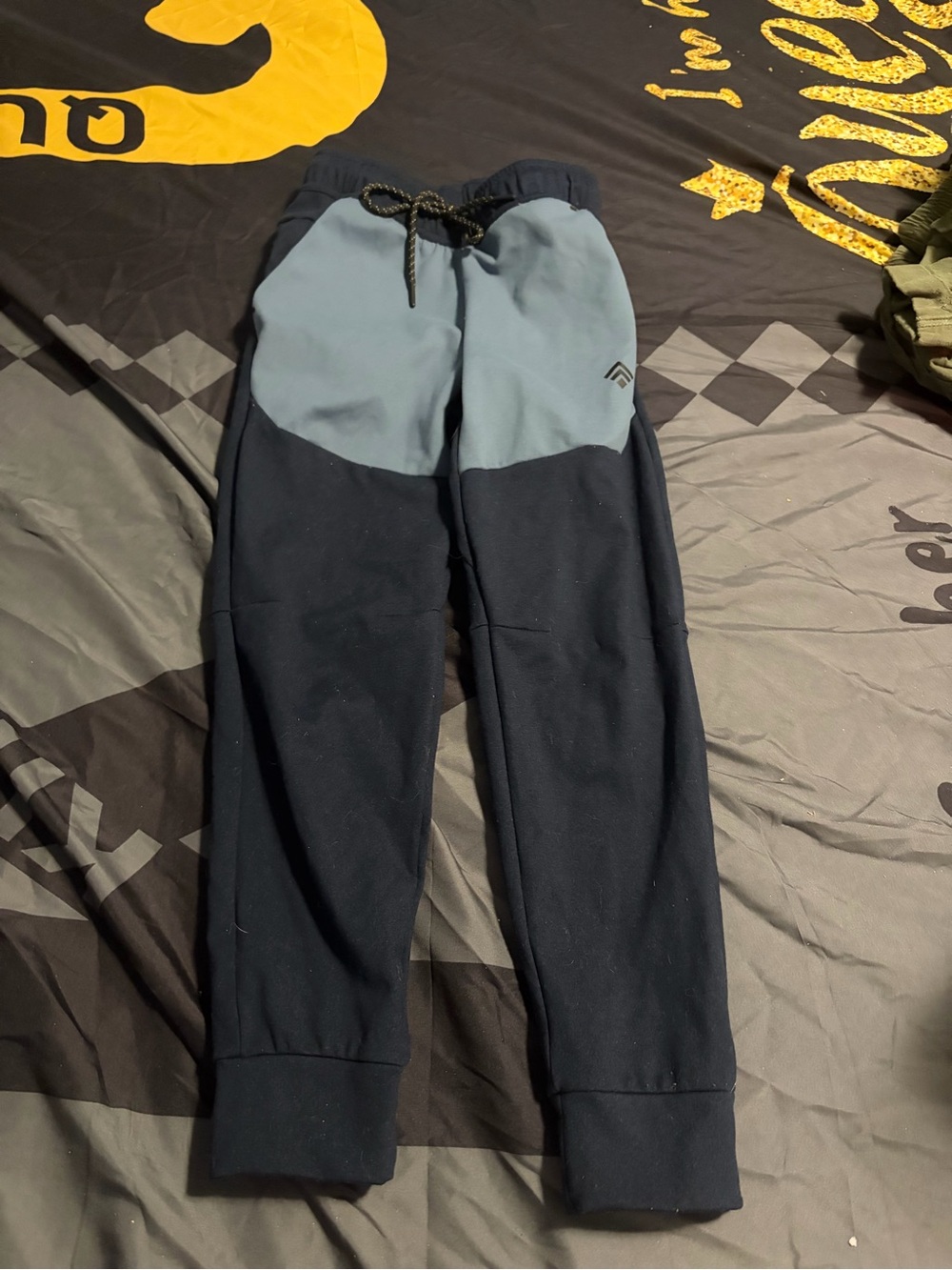 Youth Two-Tone Navy and Gray Jogger Pants